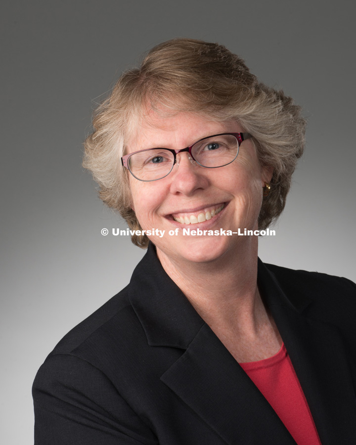 Studio portrait of Kay Richter, Library faculty/staff photo for web. May 4, 2016. 