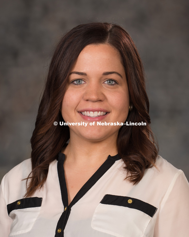 Studio portrait of Kim Meiergerd, Bureau of Sociological Research. November 9, 2016. 