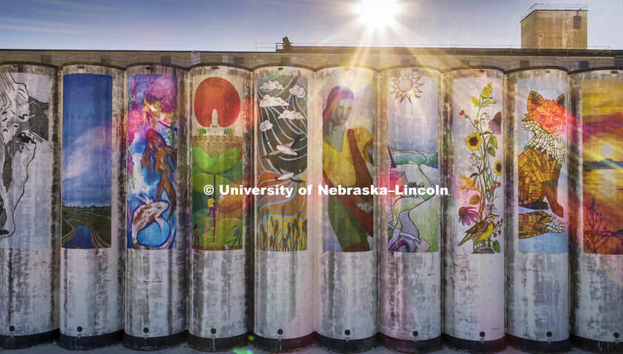 Grain Elevators across from Nebraska Innovation Campus. December 5, 2018. 