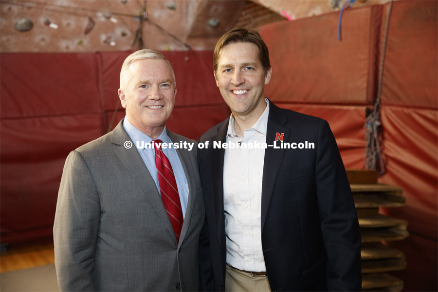 Regent Tim Clare and Senator Ben Sasse. The Charter Week event, “Why Don’t We Get Along? How Hus