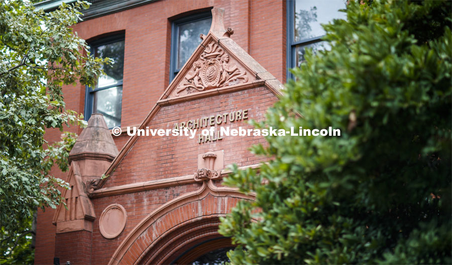 Front view of Architecture Hall on UNL City Campus. August 21, 2019. 