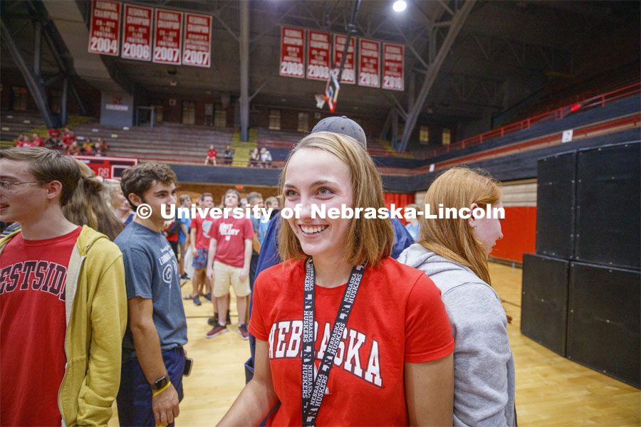 Playfair activity in Coliseum Wednesday night as part of Big Red Welcome. August 21, 2019. 