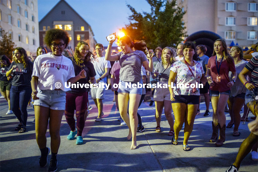 The Harper Schramm Smith courtyard was filled with inflatables, students dancing and carnival foods 