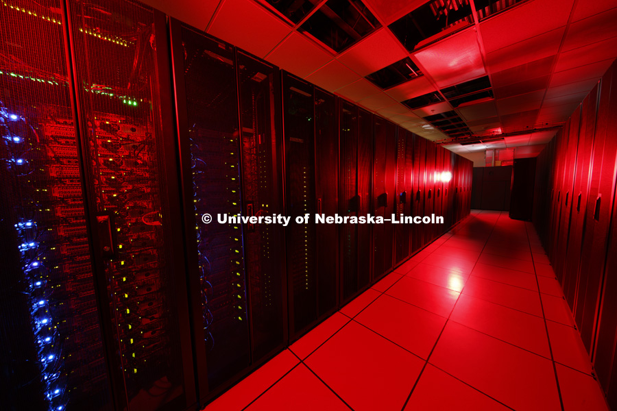 Supercomputers Red and Sand Hills in the Schorr Center. September 8, 2016. 