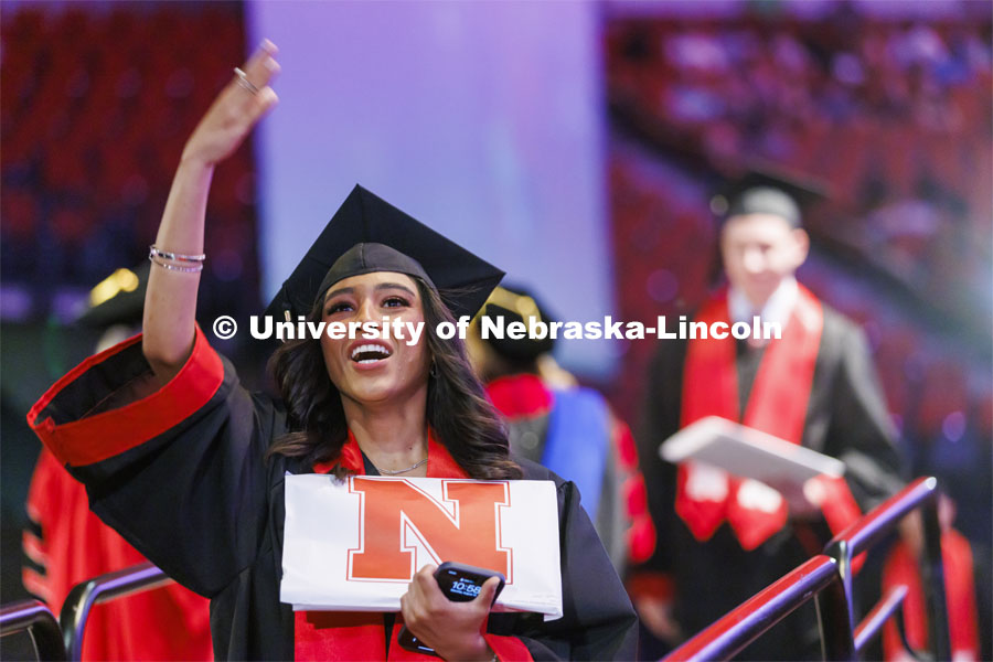 Nebraska grants about 600 degrees in summer commencement at Pinnacle Bank Arena. August 13, 2022. 