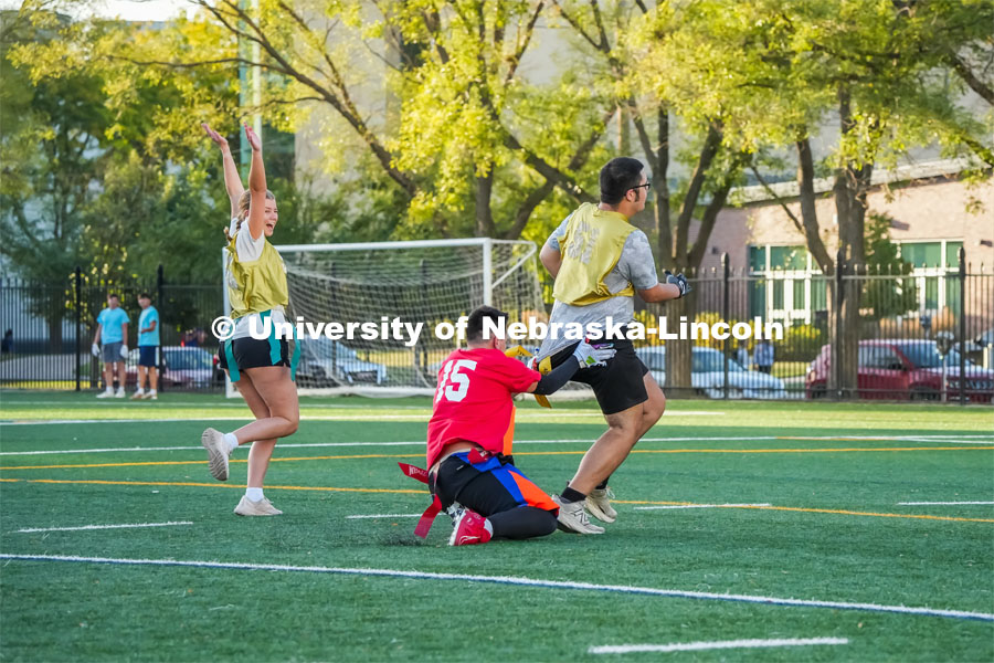 Intramural football on Mabel Lee Fields. October 2, 2024. 