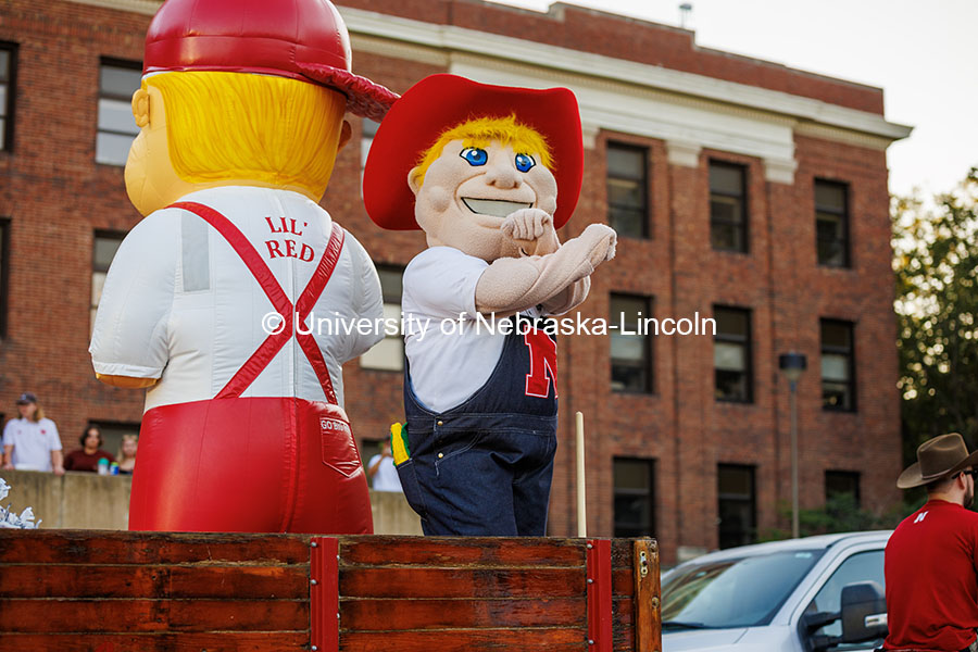 Herbie and Lil’ Red ride in a float at the 2024 Homecoming parade. 2024 Homecoming celebration. Oc