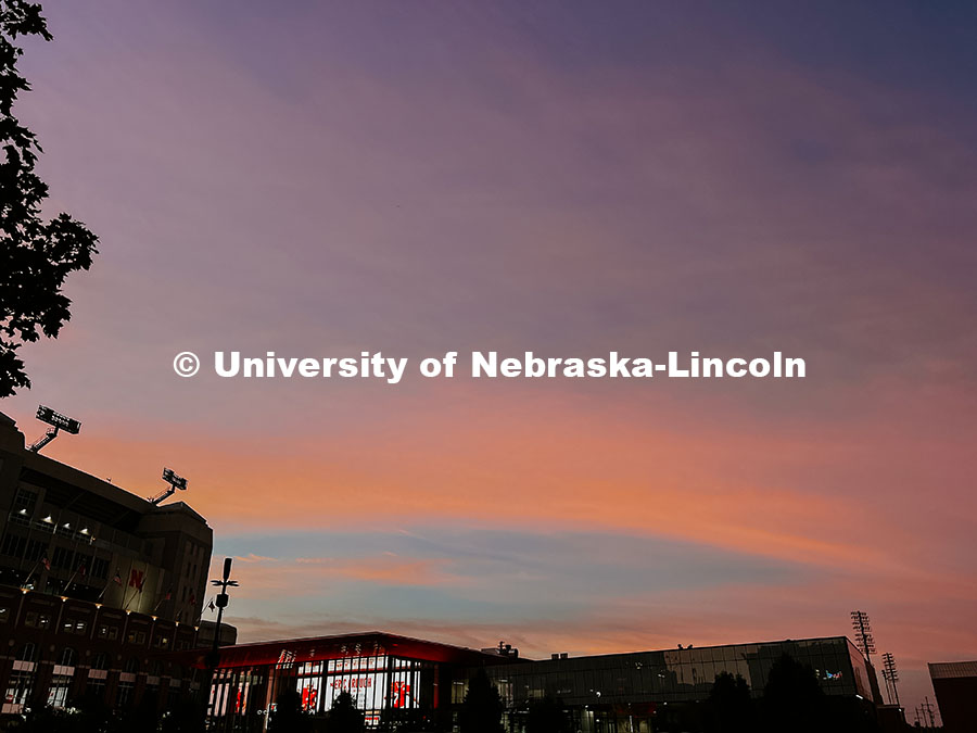 Sunset over Nebraska Training Complex. Fall photos on City Campus. July 1, 2024. Taylor DeMaro / Uni