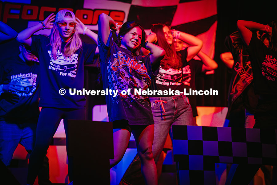 Gabrielle Van Veldhuizen, a senior Mechanical Engineering major and Director of Morale for Huskertho