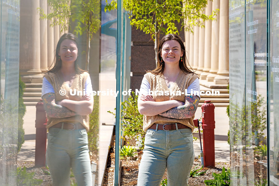 250416_Emily_Caldwell_047.jpg Emily Caldwell, a senior psychology major, is also a U.S. Air Force veteran who was selected as a Na