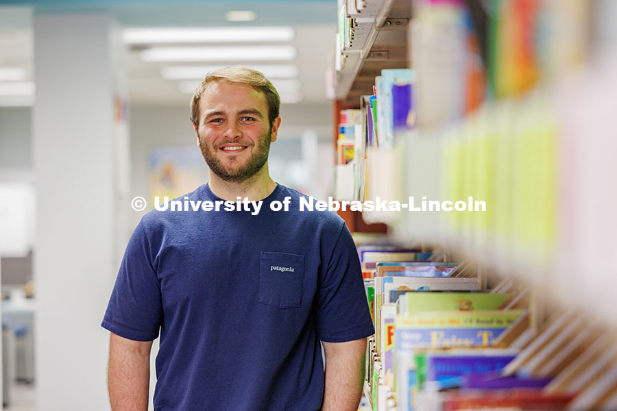 250422_Timm_073.jpg Lucas Timm, a senior elementary education major, completed part of his practicum by working in the K