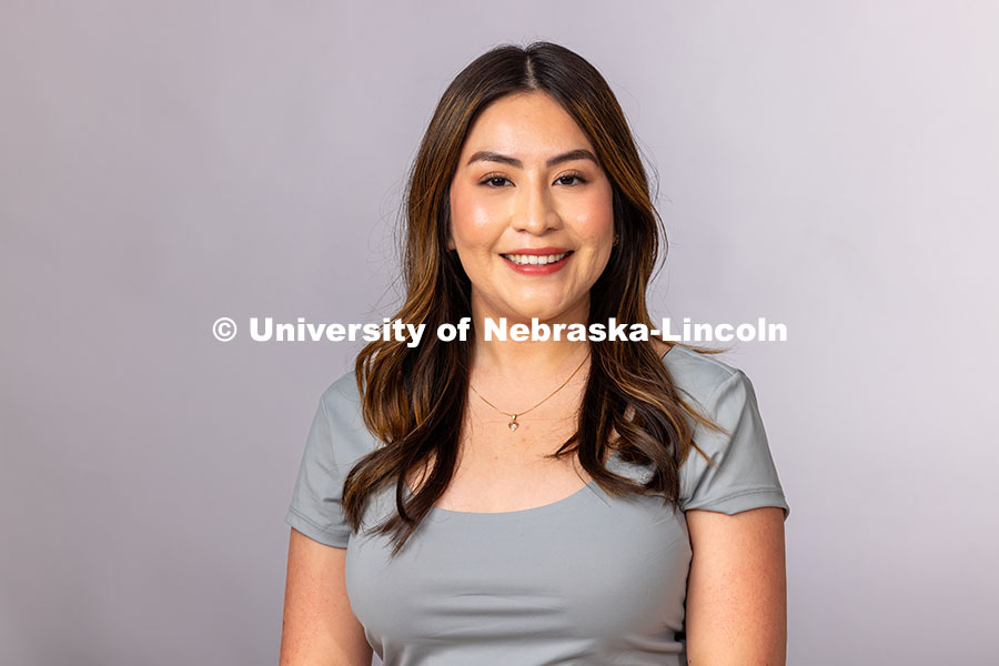 250501_Daniela_Martinez.jpg Studio portrait of Daniela Martinez, Assistant Director for the Explore Center. May 1, 2025.