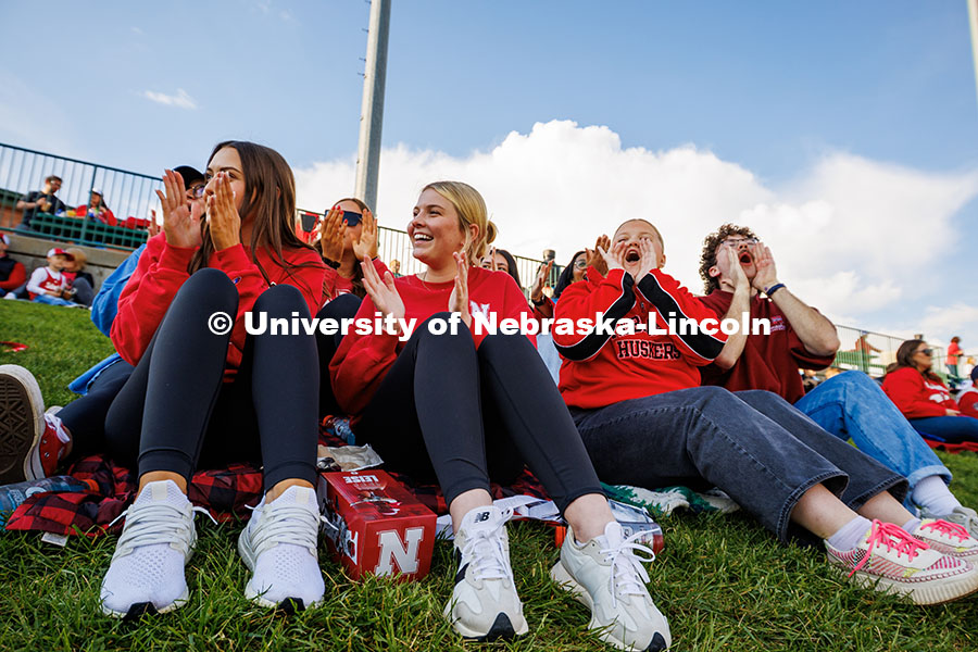 250502_NU_vs_Minn_210.jpg (Left to right) Lauren Haring, Madison Haring, Kate Deaver, Makayla Larntz, and Jameson Margetts che