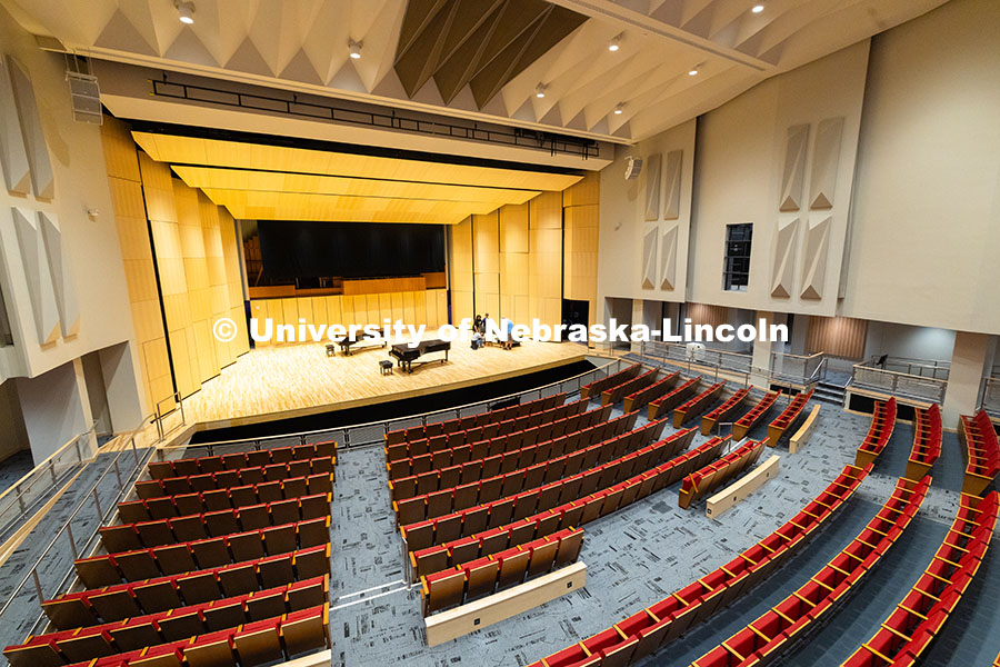 250523_Kimball_Hall_8949.jpg Glenn Korff School of Music students and staff move a harpsichord onto the stage of the newly renova