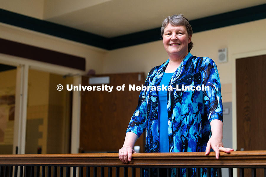 250611_Irina_Filina_0039.jpg Irina Filina, associate professor of earth and atmospheric sciences, poses by the railing on the thi