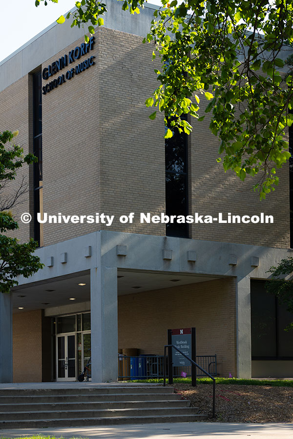 250612_Westbrook_0245.jpg Exterior view of the Westbrook Music Building. June 12, 2025.