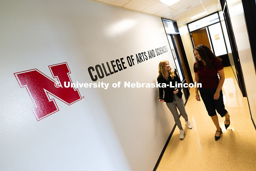 250624_Navigators_0891.jpg Stephanie Cerrato-Rodriguez speaks with Rose Zaske, a junior studying advertising and public relatio