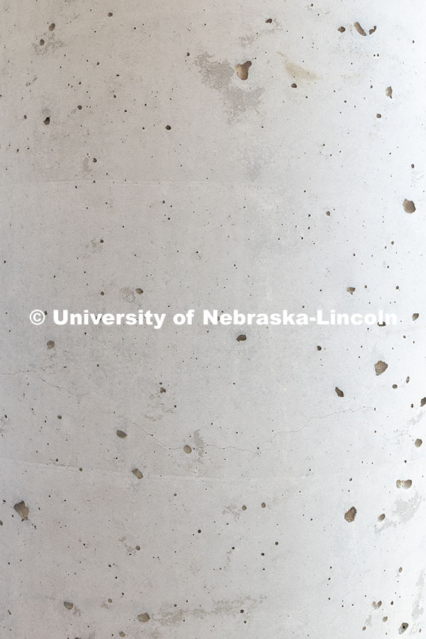 250716_FPA_2976.jpg Detail on a concrete pillar in the new the Fine and Performing Arts Building, new home of the Glenn