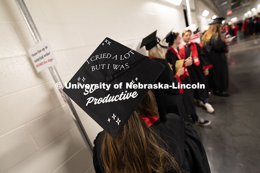 Danyka Gulvan decorated her cap with the words "I cried a lot but I was so productive." Gulran recei