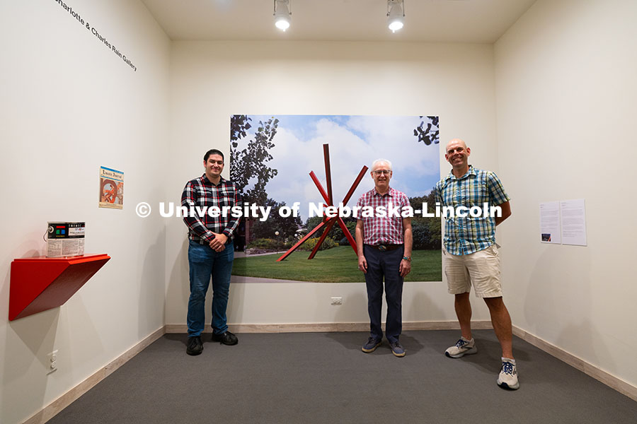 The "Old Glory" portion of the "Go Big Red" exhibition in Sheldon Museum of Art includes an image of
