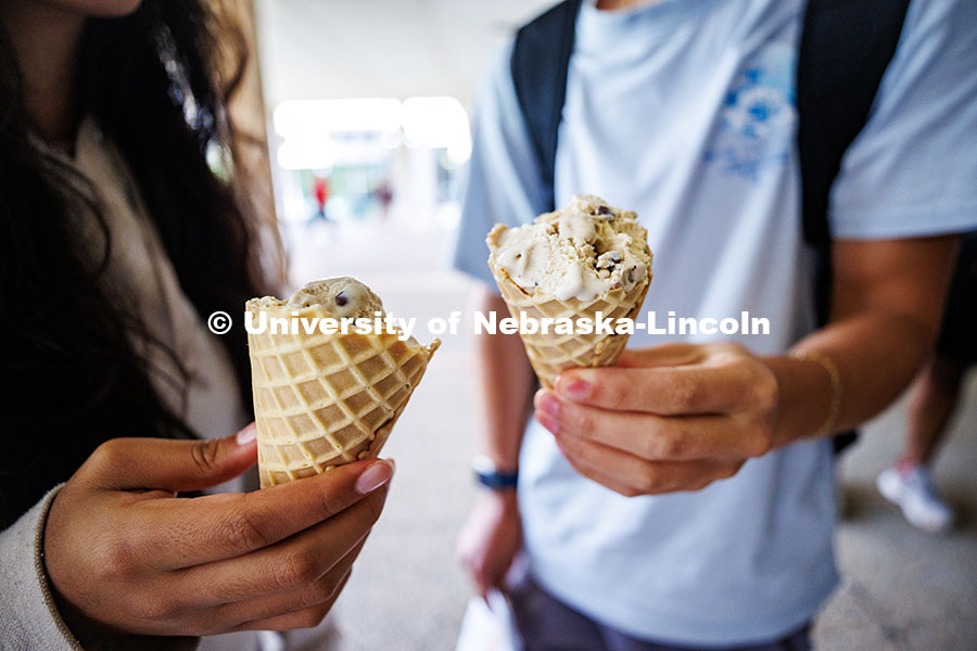 Library Latte Crunch, a new ice cream flavor in honor of UNL’s libraries anniversaries was served 