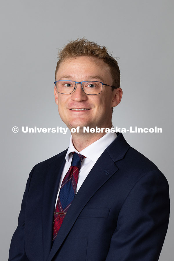 250915_Gilbert_N_7524.jpg Studio portrait of Nick Gilbert, Assistant Director, University Honors Program. September 15, 2025.