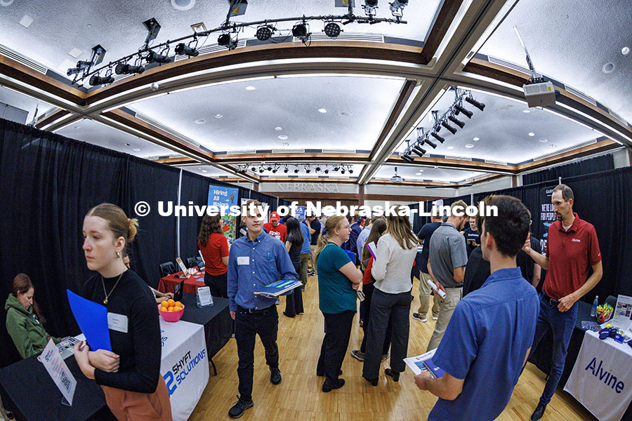 250923_Career_Fair_284.jpg A wide shot of the City Campus Career Fair in the Nebraska Union. September 23, 2025.