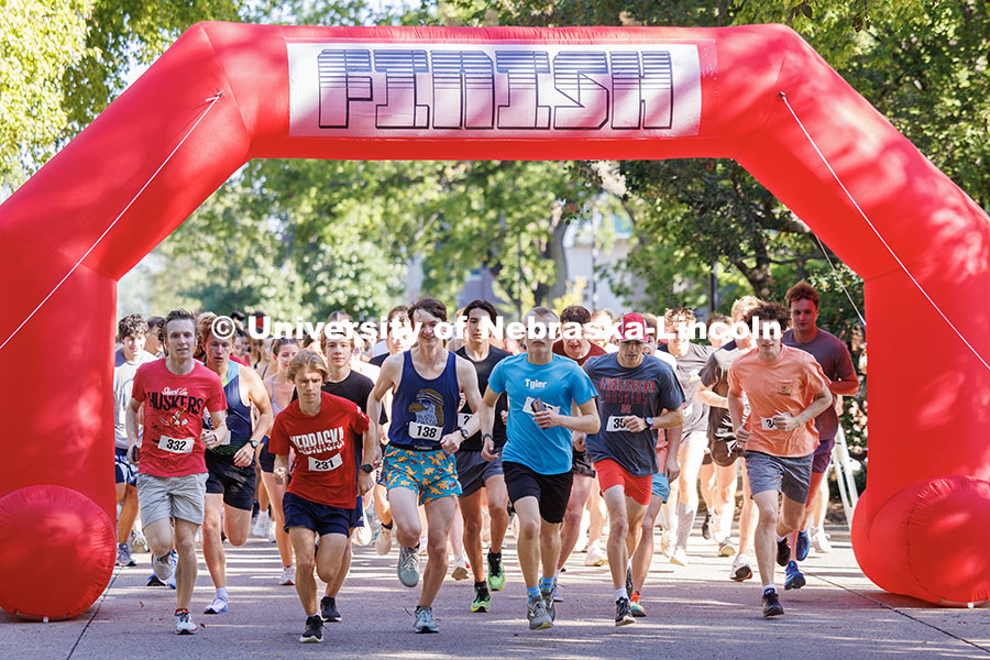 Homecoming week’s activities opened with a 5K fun run from that began and ended on the Nebraska Un