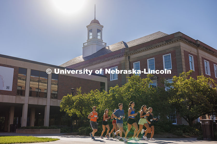 Homecoming week’s activities opened with a 5K fun run from that began and ended on the Nebraska Un