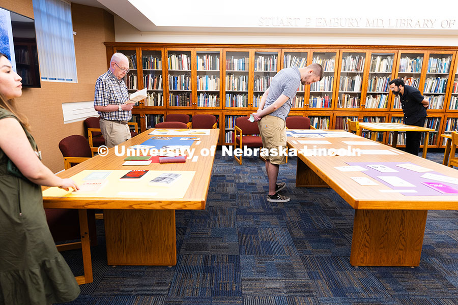 Visitors to the archives and special collections office in the lower level of Love Library South got