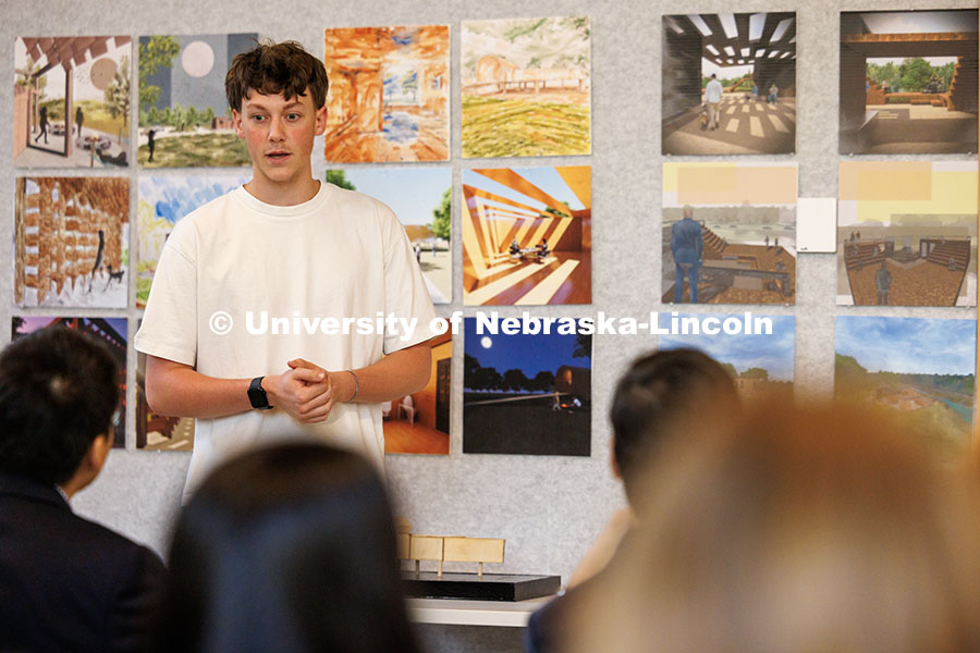 251017_ARCH_005.jpg Architectural Design Studio midterm Class critiques inside Architecture Hall. October 17, 2025.