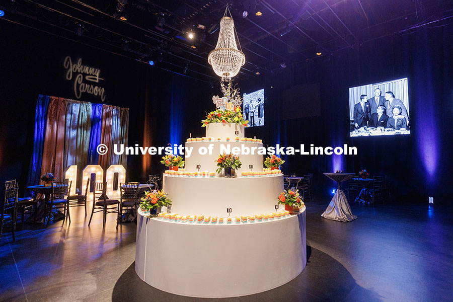 251023_Carson_100_003.jpg Decorations inside the Carson Theatre in the Lied Center. Johnny Carson’s 100th Birthday Celebrati