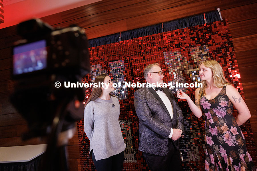 251023_Carson_100_007.jpg Marley Svoboda, left, and Laynie Berkey, right, both seniors in Emerging Media Arts, interview Execu