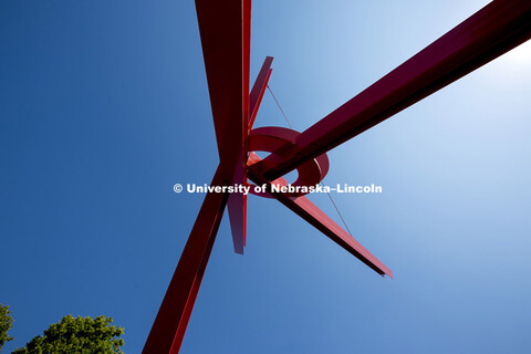 Old Glory sculpture.  Campus Beauty. July 30, 2014. 