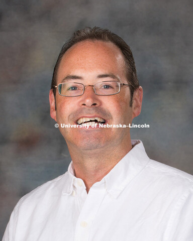 Studio portrait of Patrick Randolph, New Faculty Photo Shoot, August 19, 2015. 