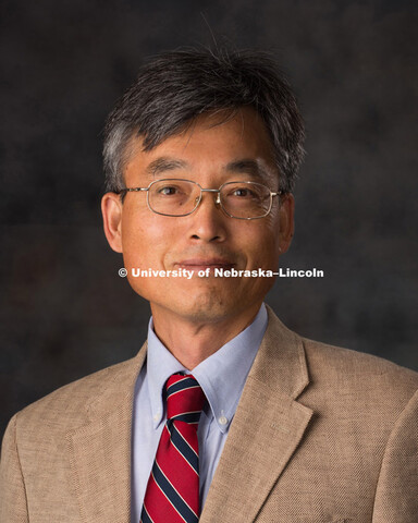 Studio portrait of Chung Song, New Faculty Photo Shoot, August 19, 2015. 
