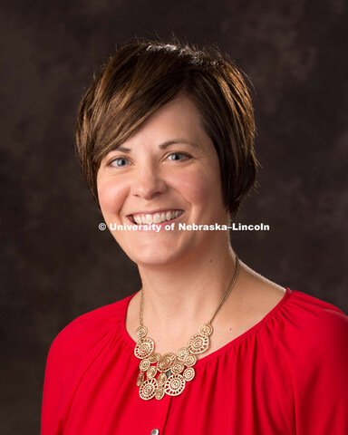 Studio portrait of Ashley Washburn, Office of Sponsored Programs. September 2, 2015, 