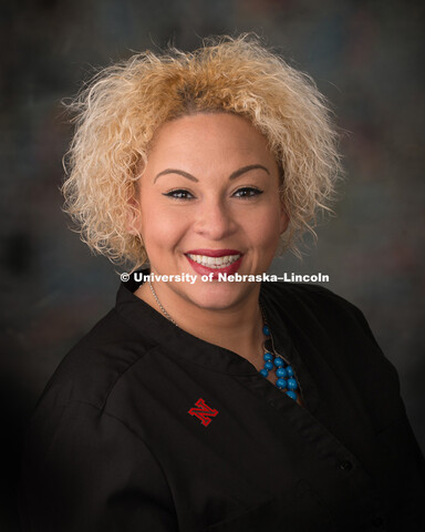 Studio portrait of Amber Brannigan, Procurement Services. February 10, 2016. 