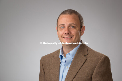 Studio portrait of Aaron Johnson, Assistant Professor, CEHS, New Faculty. August 9, 2016. 