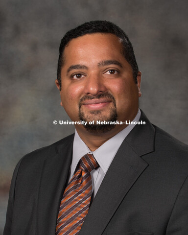 Studio portrait of Ajai Ammachathram, Assistant Professor, CEHS. New Faculty Orientation. August 29,