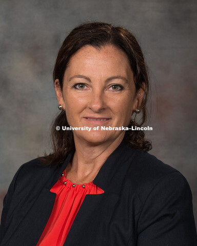 Studio portrait of Colleen Syron, Assistant Professor. New Faculty Orientation. August 29, 2016. 