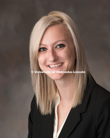 Studio portrait of Amanda Miller, McNair Scholar. March 13, 2017. 