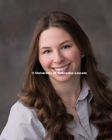 Studio portrait of Alise Pape, Chancellor's Scholar. March 20, 2017. 