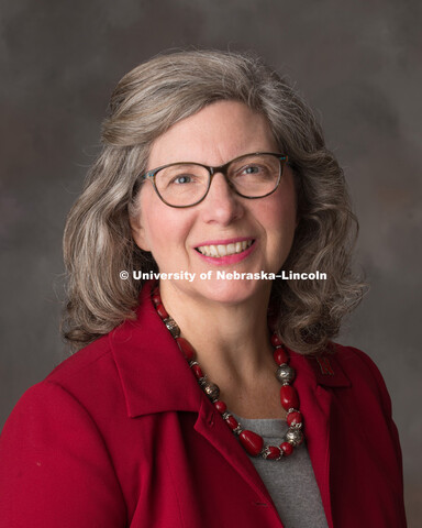 Studio portrait of Anna Plank, Assistant Director, Office of Scholarships and Financial Aid. May 18,