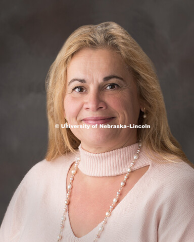 Studio portrait of Sophia Perdikaris, Professor and Chair, Anthropology. January 10, 2018. 