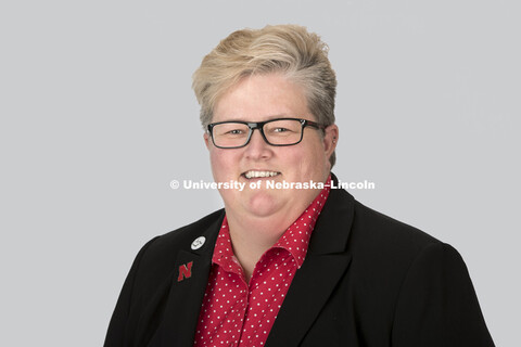 Studio portrait of Deena Curtis. Admissions Counselors. February 26, 2018. 