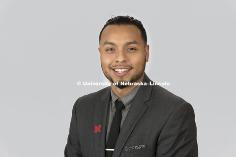 Studio portrait of David Orozco. Admissions Counselors. February 26, 2018. 