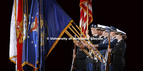 From left: Army Cadet Kamryn Sannicks, Army Cadet Grant Carstens, Army Cadet Elijah Eubanks, Marine 