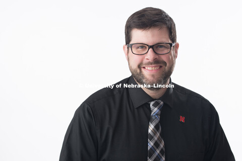 Studio portrait of Adam Wagler, Assistant Professor, College of Journalism and Mass Communication. A