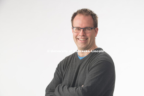 Studio portrait of Alan Eno, Assistant Professor, College of Journalism and Mass Communication. Apri